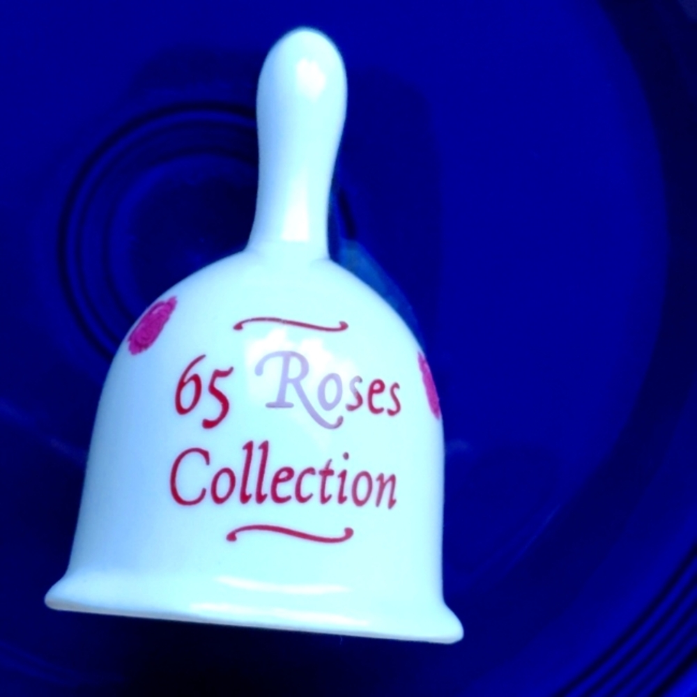 🌹 Cystic Fibrosis 65 Roses 🌹 Commemorative BELL CERAMIC